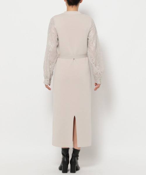 【セール】ソデレースニットワンピース248380（ワンピース）｜Andemiu（アンデミュウ）