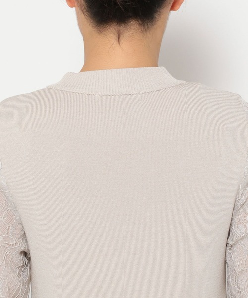 【セール】ソデレースニットワンピース248380（ワンピース）｜Andemiu（アンデミュウ）