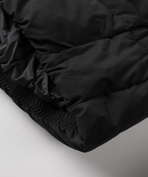 mihns closet(ミンズクローゼット)の「【76】【mihns closet/ミンズクローゼット】ワンポイントロゴ刺繍 無地 チェック柄 ボリューム ファイバー ダウンジャケット(ダウンジャケット/コート・レディース・ブラック/ブラック系その他/ブラウン/オフホワイト/セージグリーン/ブラック系/ホワイト系/ライトグリーン系/ブラック系1/ダークグリーン系・L/XL/M)」の15枚目の写真