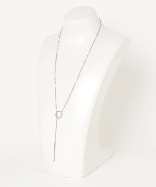 ANCHOR（アンカー）の「バー フープ 2連 チャーム ネックレス（ネックレス・メンズ・シルバー・FREE）」の2枚目の写真