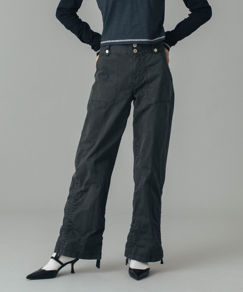 X-girl(エックスガール)の「ADJUSTABLE HEM PANTS(その他パンツ・レディース・ベージュ/オリーブ/ブラック・S/M/XS)」の1枚目の写真