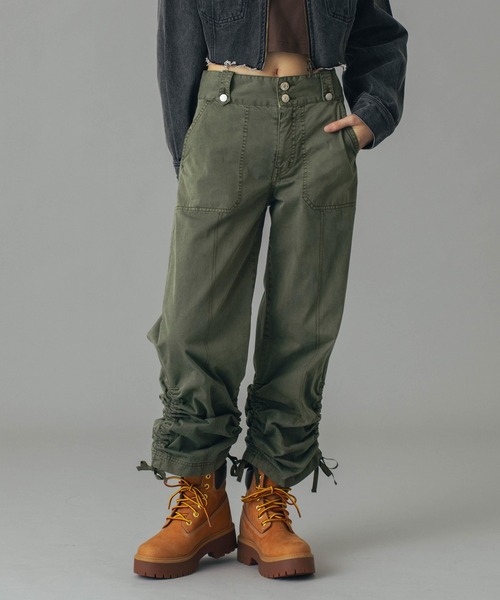 X-girl(エックスガール)の「ADJUSTABLE HEM PANTS(その他パンツ・レディース・ベージュ/オリーブ/ブラック・S/M/XS)」の10枚目の写真