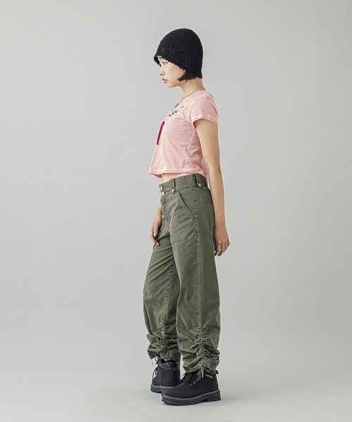 X-girl(エックスガール)の「ADJUSTABLE HEM PANTS(その他パンツ・レディース・ベージュ/オリーブ/ブラック・S/M/XS)」の13枚目の写真