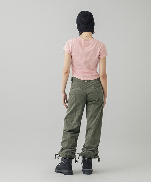 X-girl(エックスガール)の「ADJUSTABLE HEM PANTS(その他パンツ・レディース・ベージュ/オリーブ/ブラック・S/M/XS)」の14枚目の写真