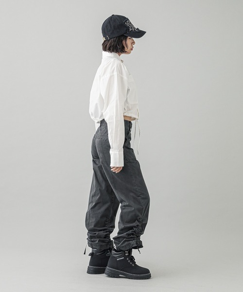 X-girl(エックスガール)の「ADJUSTABLE HEM PANTS(その他パンツ・レディース・ベージュ/オリーブ/ブラック・S/M/XS)」の5枚目の写真