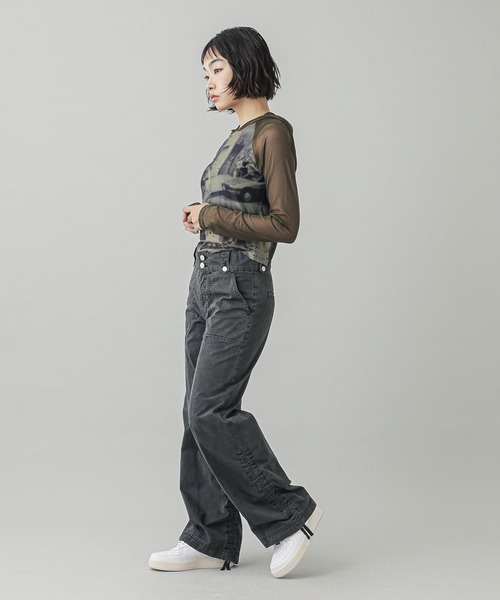 X-girl(エックスガール)の「ADJUSTABLE HEM PANTS(その他パンツ・レディース・ベージュ/オリーブ/ブラック・S/M/XS)」の8枚目の写真