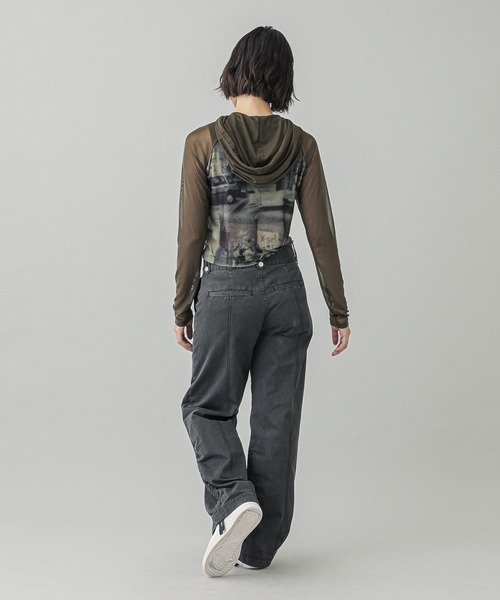 X-girl(エックスガール)の「ADJUSTABLE HEM PANTS(その他パンツ・レディース・ベージュ/オリーブ/ブラック・S/M/XS)」の9枚目の写真