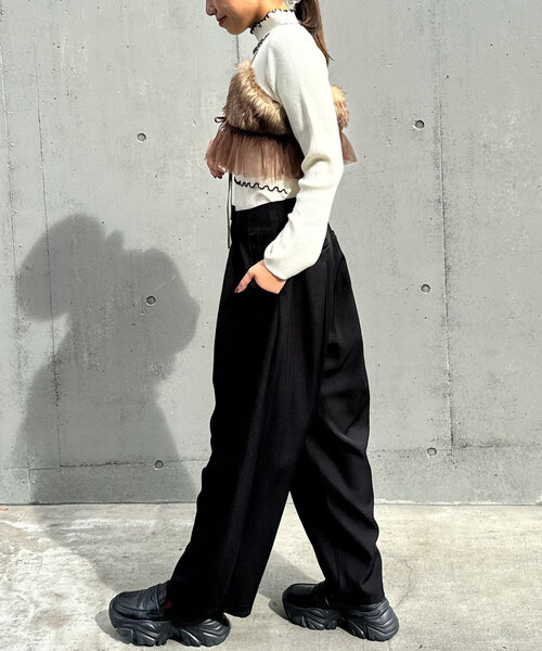 CIAOPANIC(チャオパニック)の「ファーチュールビスチェ(Tシャツ/カットソー・レディース・グレー/ブラウン・ONE SIZE)」の19枚目の写真