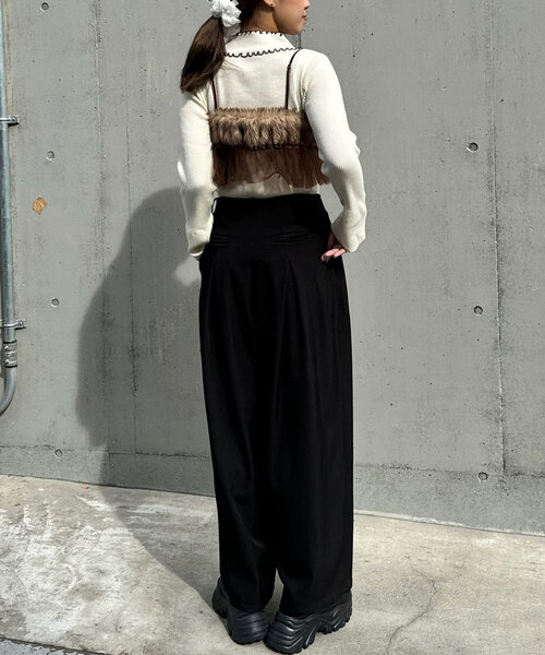 CIAOPANIC(チャオパニック)の「ファーチュールビスチェ(Tシャツ/カットソー・レディース・グレー/ブラウン・ONE SIZE)」の20枚目の写真