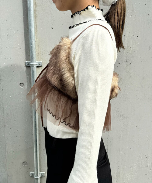 CIAOPANIC(チャオパニック)の「ファーチュールビスチェ(Tシャツ/カットソー・レディース・グレー/ブラウン・ONE SIZE)」の22枚目の写真