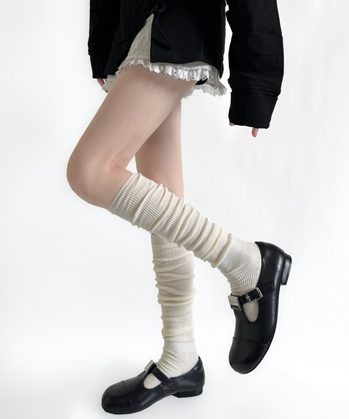 HALEY PESCA（ヘーリーペスカ）の「HALEY PESCA/ベーシックリブハイソックス（ソックス/靴下・レディース・ホワイト/ブラウン/レッド/グレー/ブラック・FREE）」の7枚目の写真