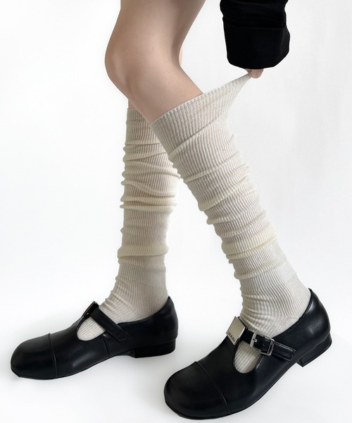 HALEY PESCA（ヘーリーペスカ）の「HALEY PESCA/ベーシックリブハイソックス（ソックス/靴下・レディース・ホワイト/ブラウン/レッド/グレー/ブラック・FREE）」の8枚目の写真