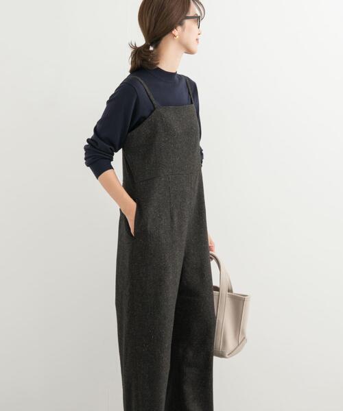 URBAN RESEARCH DOORS(アーバンリサーチドアーズ)の「ネップツイードサロペット(サロペット/オーバーオール・レディース・チャコールグレー/ライトベージュ・MEDIUM/SMALL)」の9枚目の写真