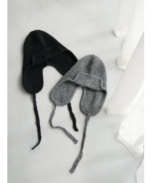 TRUNC(トランクエイティーエイト)の「Flight Knit Beanie(ニットキャップ/ビーニー・レディース・ブラック/グレー・FREE)」の10枚目の写真