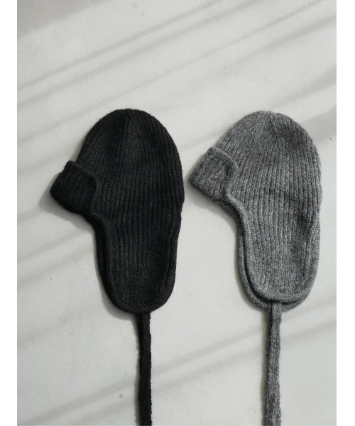 TRUNC(トランクエイティーエイト)の「Flight Knit Beanie(ニットキャップ/ビーニー・レディース・ブラック/グレー・FREE)」の11枚目の写真