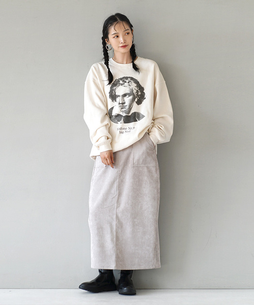 e-zakkamania stores(イーザッカマニアストアーズ)の「裏起毛 Great man sweat(スウェット・レディース・ライトベージュ・フリー)」の6枚目の写真