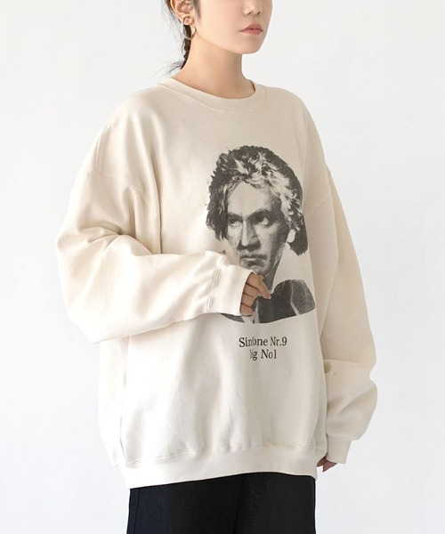 e-zakkamania stores(イーザッカマニアストアーズ)の「裏起毛 Great man sweat(スウェット・レディース・ライトベージュ・フリー)」の11枚目の写真