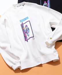 （What it isNt）ART BY MARKGONZALES（ワットイットイズント）の「【（What it isNt）ART BY MARKGONZALES / (ワットイットイズント) アートバイマークゴンザレス】703号室コラボのBIGシルエットプリントクルーネックトレーナー（スウェット・メンズ）」