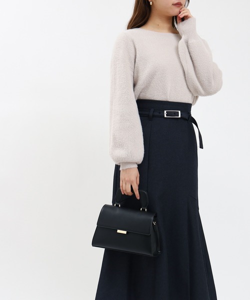 ASTORIA ODIER（アストリアオディール）の「【美人百花掲載】ウールライクベルト付きマーメイドスカート（スカート・レディース・チャコールグレー/ブラウン/ネイビー・SMALL/MEDIUM/LARGE）」の3枚目の写真