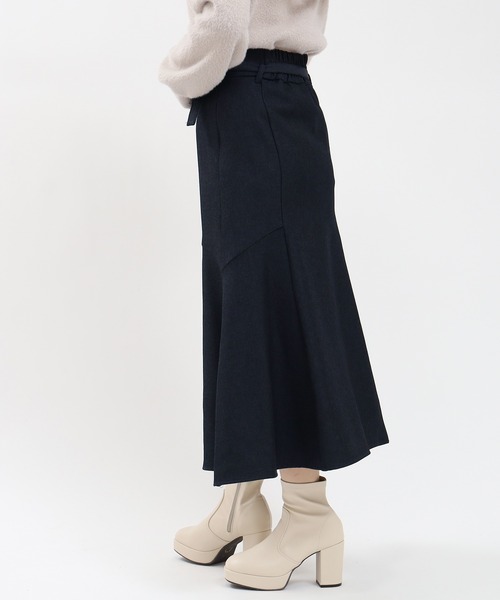 ASTORIA ODIER（アストリアオディール）の「【美人百花掲載】ウールライクベルト付きマーメイドスカート（スカート・レディース・チャコールグレー/ブラウン/ネイビー・SMALL/MEDIUM/LARGE）」の14枚目の写真