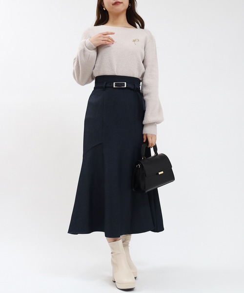 ASTORIA ODIER（アストリアオディール）の「【美人百花掲載】ウールライクベルト付きマーメイドスカート（スカート・レディース・チャコールグレー/ブラウン/ネイビー・SMALL/MEDIUM/LARGE）」の16枚目の写真