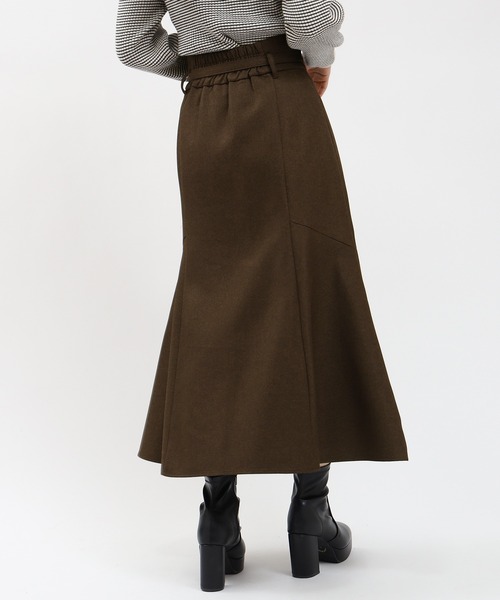 ASTORIA ODIER（アストリアオディール）の「【美人百花掲載】ウールライクベルト付きマーメイドスカート（スカート・レディース・チャコールグレー/ブラウン/ネイビー・SMALL/MEDIUM/LARGE）」の11枚目の写真