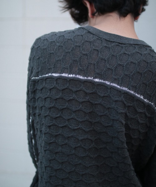 grapevine by k3(グレープバインバイケースリー)の「HEXAGON LONG SLEEVES TEE(ニット/セーター・メンズ・チャコール・M)」の8枚目の写真