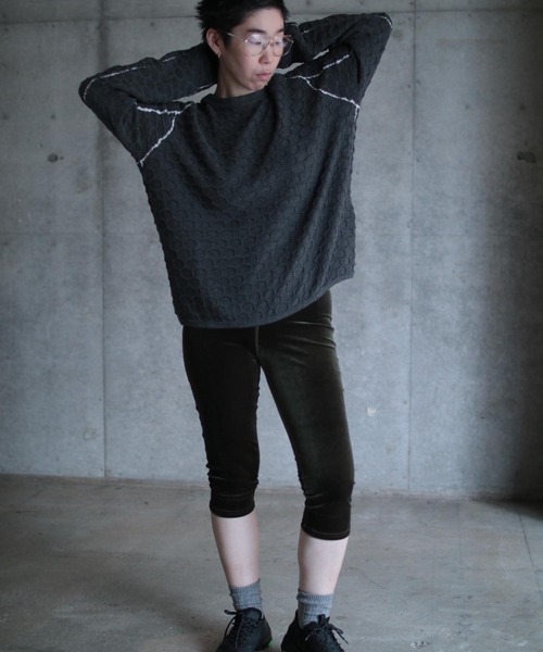 grapevine by k3(グレープバインバイケースリー)の「HEXAGON LONG SLEEVES TEE(ニット/セーター・メンズ・チャコール・M)」の20枚目の写真