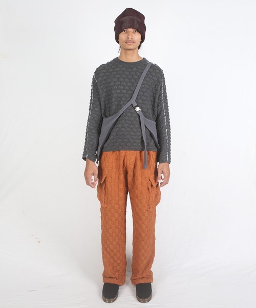 grapevine by k3(グレープバインバイケースリー)の「HEXAGON LONG SLEEVES TEE(ニット/セーター・メンズ・チャコール・M)」の5枚目の写真