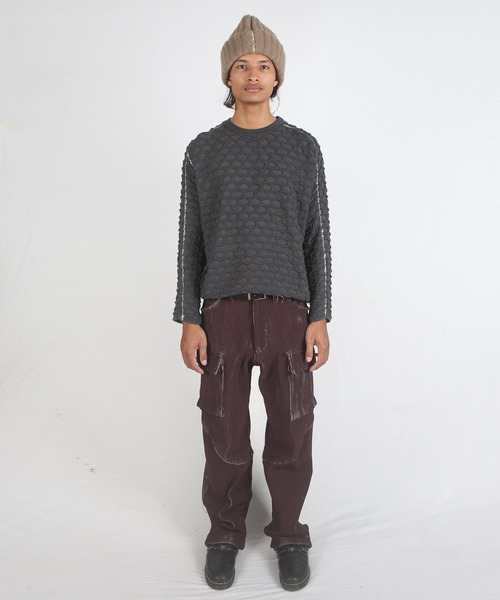 grapevine by k3(グレープバインバイケースリー)の「HEXAGON LONG SLEEVES TEE(ニット/セーター・メンズ・チャコール・M)」の4枚目の写真
