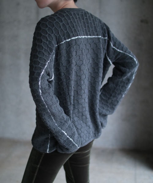 grapevine by k3(グレープバインバイケースリー)の「HEXAGON LONG SLEEVES TEE(ニット/セーター・メンズ・チャコール・M)」の17枚目の写真