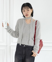 3.3 Field Trip  | 3.3 Field Trip／マフラーツキフェザーニット(ニット/セーター)