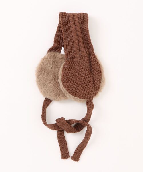 Bambin（ボンバン）の「【 Bambin / ボンバン 】 ニット イヤーマフ（イヤーマフ・キッズ・カーキ/ブラウン・FREE）」の3枚目の写真