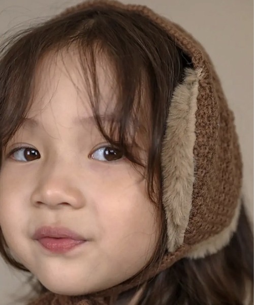 Bambin（ボンバン）の「【 Bambin / ボンバン 】 ニット イヤーマフ（イヤーマフ・キッズ・カーキ/ブラウン・FREE）」の9枚目の写真