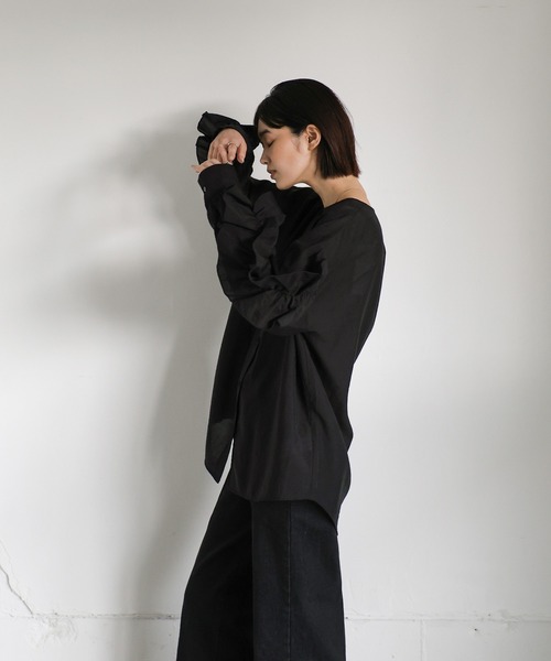 select MOCA Et(セレクトモカエト)の「【Et】Ruffled Sleeve Blouse(シャツ/ブラウス・レディース・ブラック/ホワイト・FREE)」の18枚目の写真