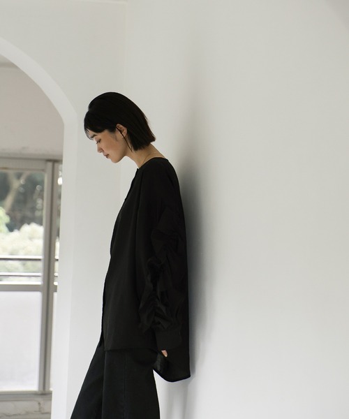 select MOCA Et(セレクトモカエト)の「【Et】Ruffled Sleeve Blouse(シャツ/ブラウス・レディース・ブラック/ホワイト・FREE)」の20枚目の写真