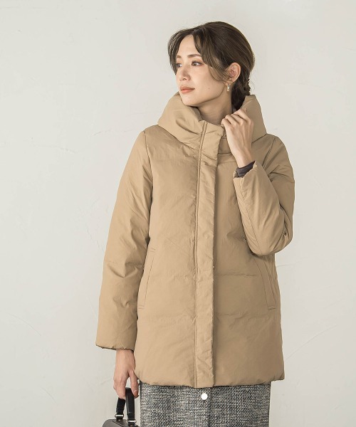 ketty（ケティ）の「マイクロタフタミドルダウンコート（ダウンジャケット/コート・レディース・ベージュ/ブラック/ライトグレー/オフホワイト・M）」の4枚目の写真