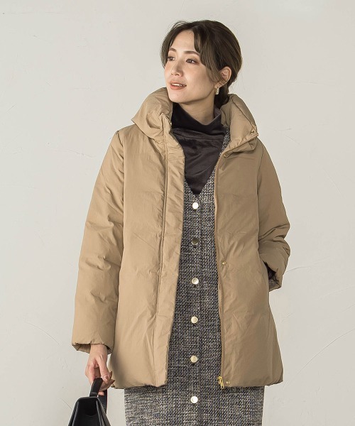 ketty（ケティ）の「マイクロタフタミドルダウンコート（ダウンジャケット/コート・レディース・ベージュ/ブラック/ライトグレー/オフホワイト・M）」の11枚目の写真