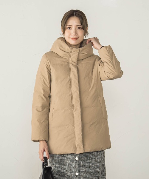 ketty（ケティ）の「マイクロタフタミドルダウンコート（ダウンジャケット/コート・レディース・ベージュ/ブラック/ライトグレー/オフホワイト・M）」の13枚目の写真