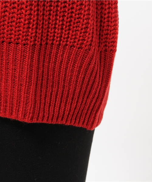 SEVENDAYS=SUNDAY（セブンデイズサンデイ）の「ＺＯＯＩ　５Ｇバルキーニットチュニック（チュニック・レディース・ライトグレー/グリーン/レッド/カーキ/パープル/オレンジ/ネイビー/ベージュ・FREE）」の13枚目の写真