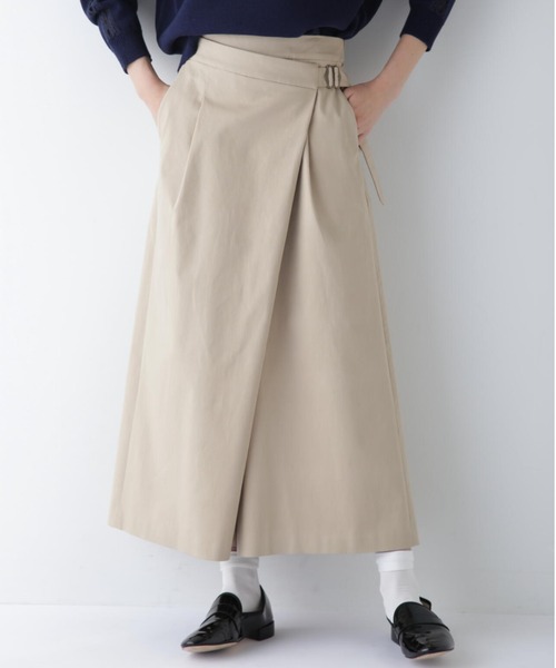 human woman（ヒューマンウーマン）の「◆ストレッチチノスカーチョ（スカート・レディース・カーキ/ブルー/ベージュ・MEDIUM/SMALL）」の7枚目の写真