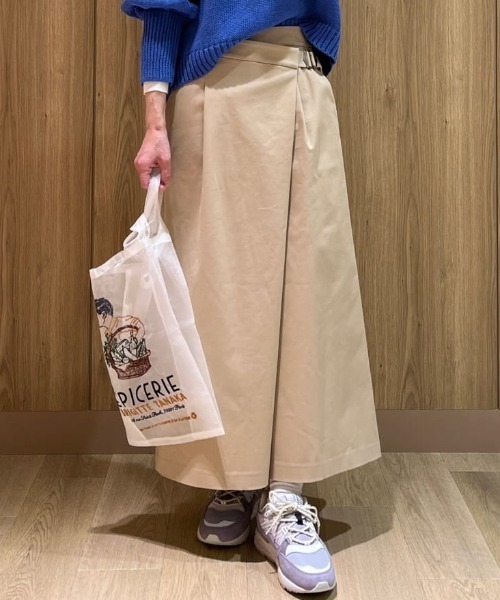 human woman（ヒューマンウーマン）の「◆ストレッチチノスカーチョ（スカート・レディース・カーキ/ブルー/ベージュ・MEDIUM/SMALL）」の8枚目の写真