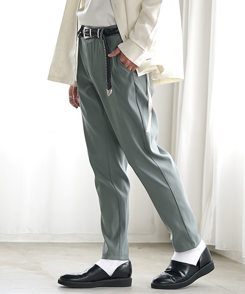 MinoriTY（マイノリティ）の「【MinoriTY】ツイルテーラードジャケットセットアップ テーパードパンツ アンクルパンツ メンズ（セットアップ・メンズ・その他2/その他1/グリーン系その他/ストライプ/チェック/パープル系その他/ブラック系その他/ラベンダー/グリーン/ブラック・M/L/S）」の15枚目の写真