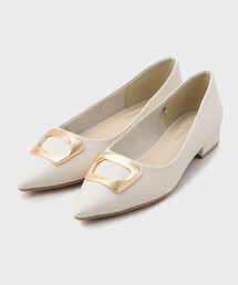 OPAQUE.CLIP | 【抗菌防臭加工】ゴールドメタルポインテッドデザインパンプス(パンプス)