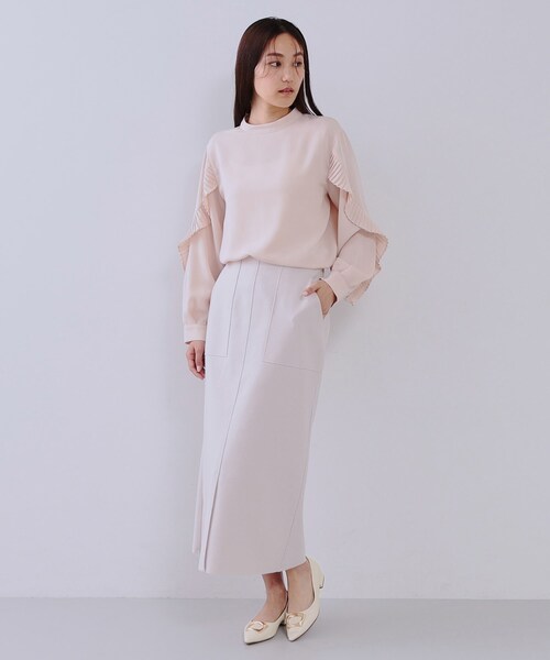 OPAQUE.CLIP（オペークドットクリップ）の「【抗菌防臭加工】ゴールドメタルポインテッドデザインパンプス（パンプス・レディース・オフホワイト/ブラック・02/03）」の4枚目の写真