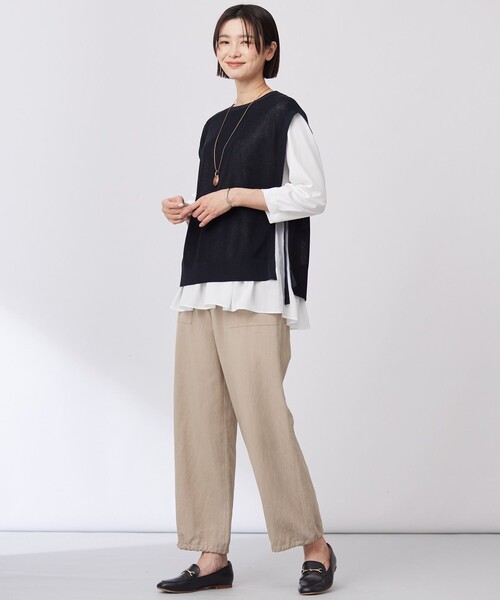 J.PRESS(ジェイプレス)の「【WEB限定カラーあり】スムースジャージー フレアー カットソー(Tシャツ/カットソー・レディース・ネイビー系/ホワイト系・T15/T13)」の21枚目の写真