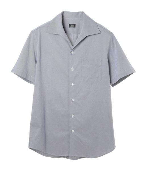 CROWDED CLOSET（クラウデッドクローゼット）の「〈DISNOTICED/ディスノーティス〉ツイルジャージハーフスリーブシャツ（シャツ/ブラウス・メンズ・ホワイト/ネイビー・02/03/04）」の2枚目の写真