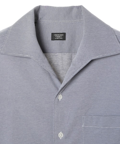 CROWDED CLOSET（クラウデッドクローゼット）の「〈DISNOTICED/ディスノーティス〉ツイルジャージハーフスリーブシャツ（シャツ/ブラウス・メンズ・ホワイト/ネイビー・02/03/04）」の3枚目の写真