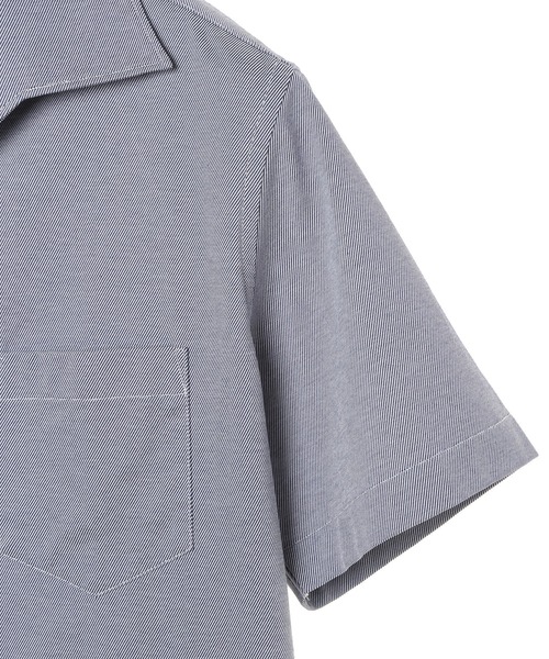 CROWDED CLOSET（クラウデッドクローゼット）の「〈DISNOTICED/ディスノーティス〉ツイルジャージハーフスリーブシャツ（シャツ/ブラウス・メンズ・ホワイト/ネイビー・02/03/04）」の5枚目の写真