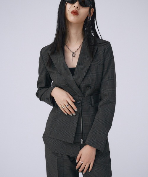 【週末限定価格】未使用/SHEER ジャケット セール】CORSET LAYERED JACKET/コルセットレイヤードジャケット